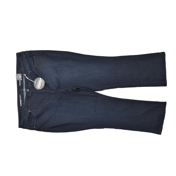 Avenue Denim Virtual Stretch Bootcut Jeans Plus Size 28 Average Dark Wash NEW - Picture 1 of 8